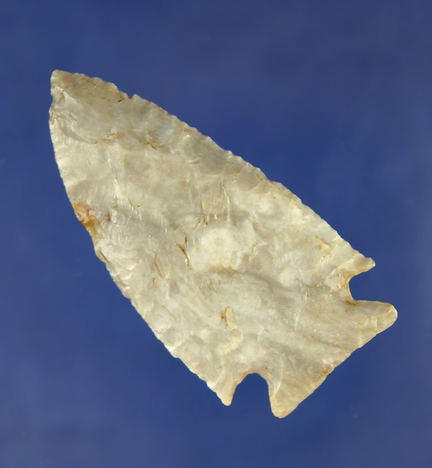 2 7/16" thin and well styled Corner Notch found in Ohio made from Coshocton Flint.