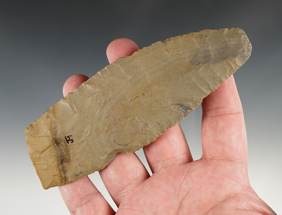5 5/16" Paleo Knife - Montgomery Co., Ohio. Ex. Dr. Jim Mills, Terry Elleman, John Lutz.