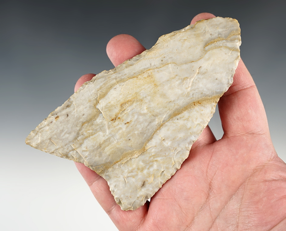 5 1/8" uniquely styled and large Triangular Knife found in Ohio.