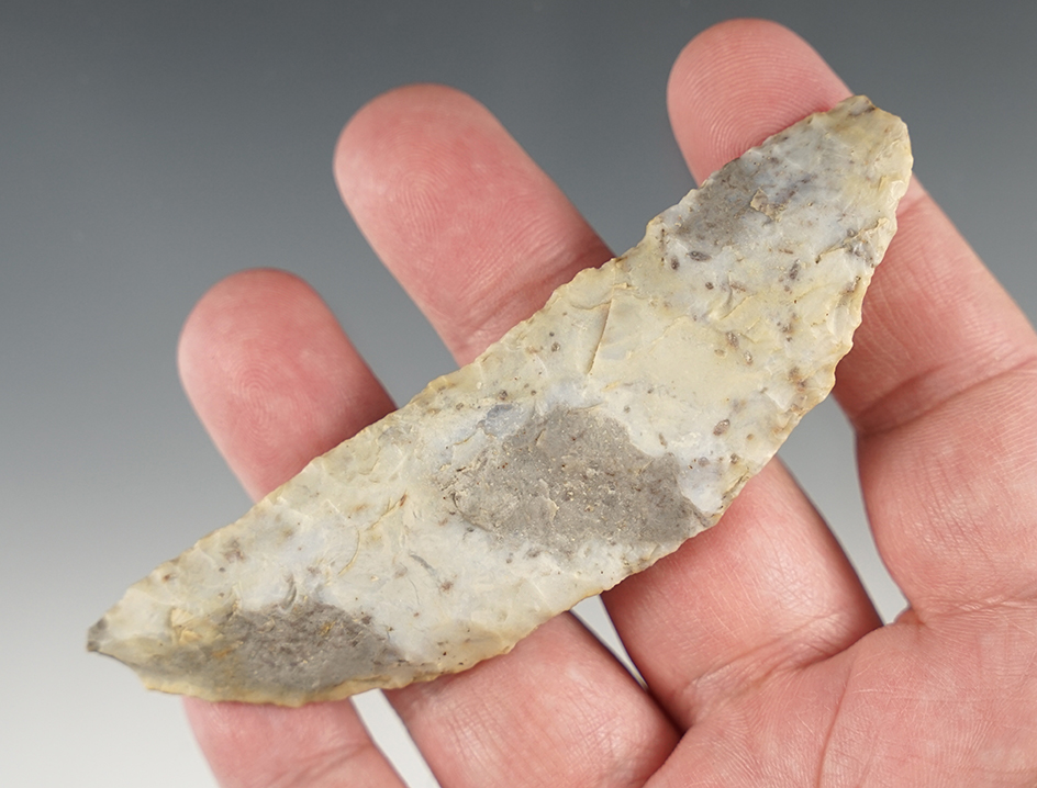 Well made 4" Crescent Knife found in Coshocton Co., Ohio.