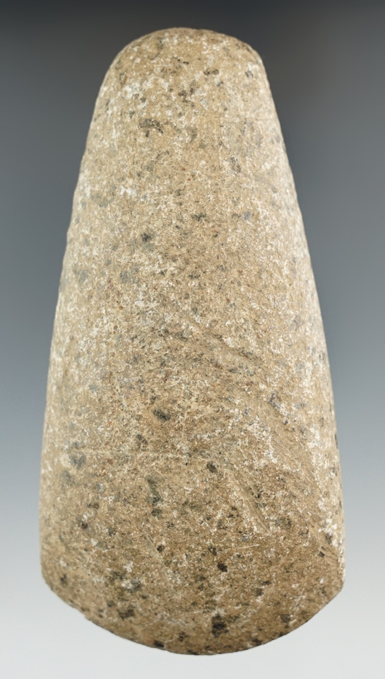 4 5/8" Field found Granite Celt in good condition, found in Indiana.