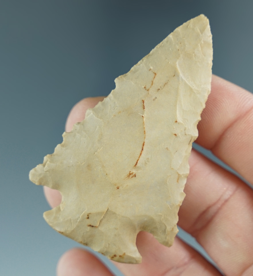 2 3/8" Serrated Cornernotch Knife found in Kentucky. Ex. Henry English Collection.