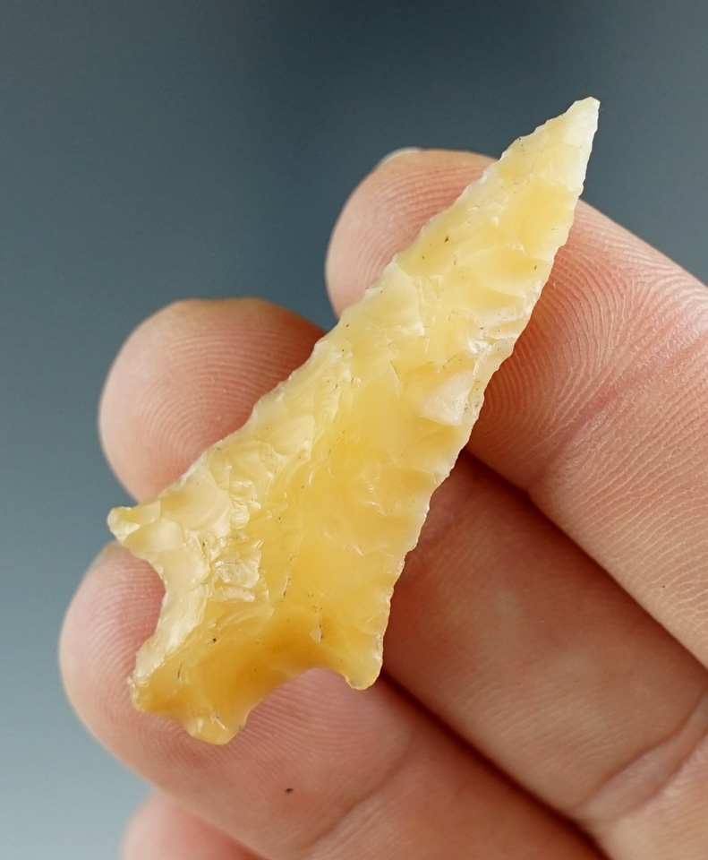 1 13/16" Rabbit Island made from yellow Agate. Found by Norma Berg of Ellensberg, Washington. COA