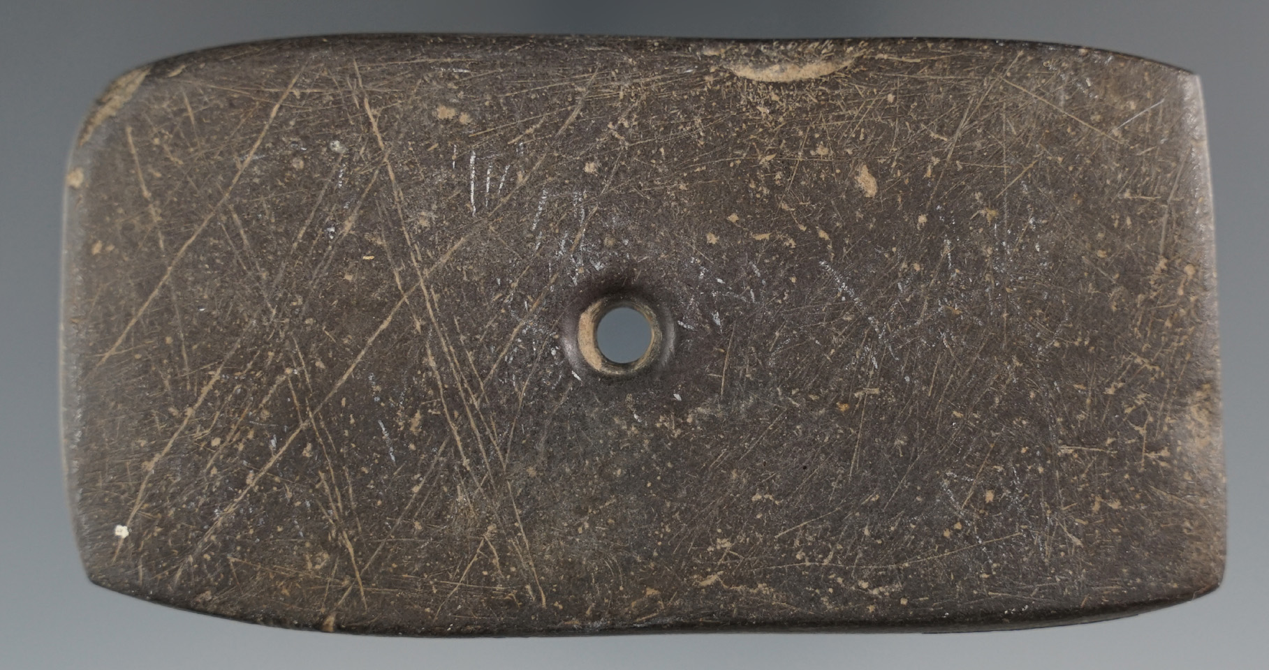 4" Hopewell Rectangular Pendant made from Slate, found in Wood Co., Ohio.