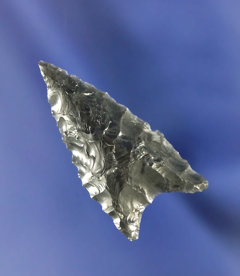 1 1/2" well styled Obsidian Concave Base found near Fort Rock Oregon.