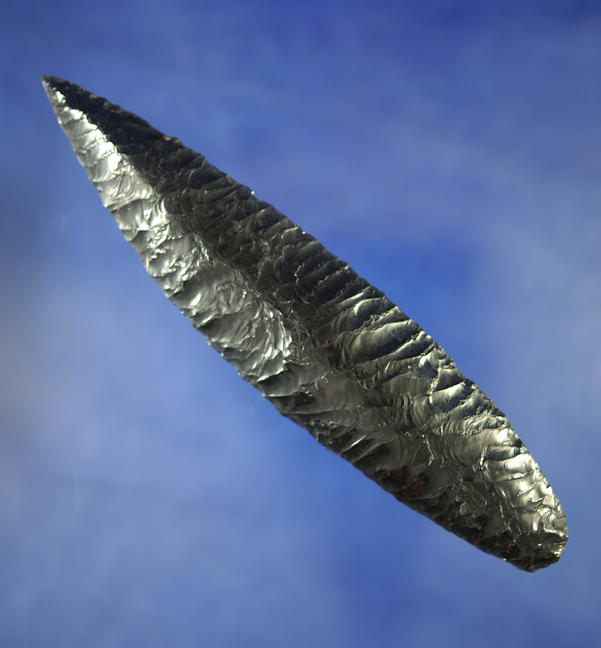 Exceptional 4 7/8" long Oregon Desert Cascade. This is a large and well flaked point