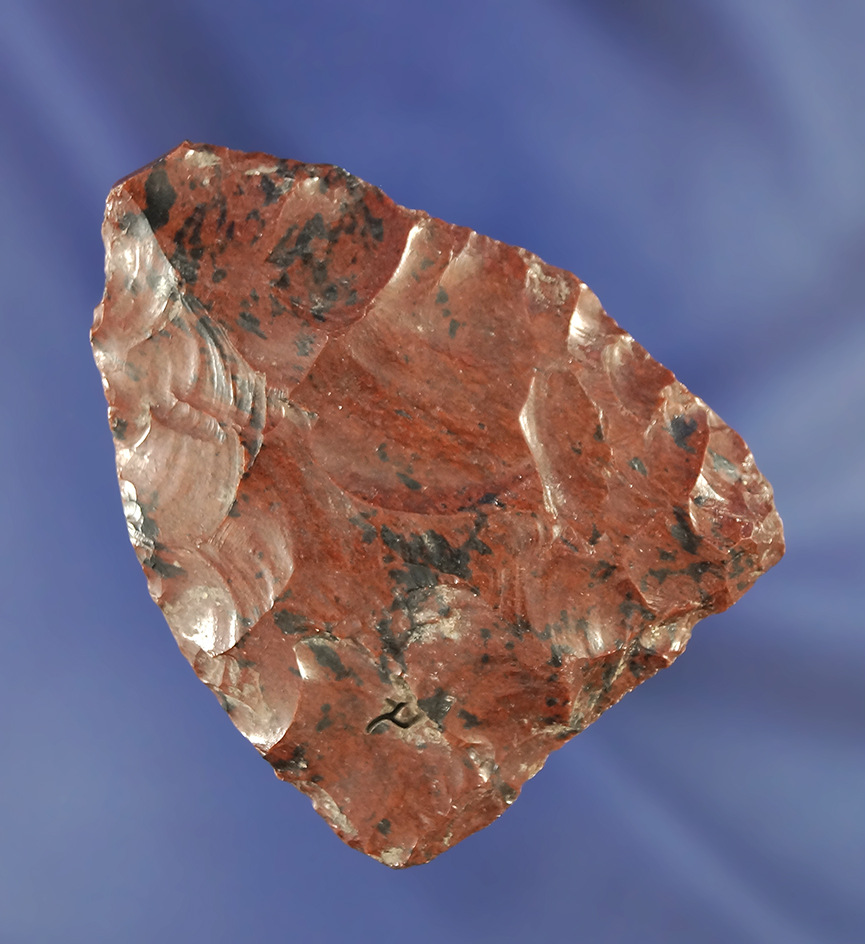 2 5/16" Blade made from nicely colored Mahogany Obsidian - Fort Rock Valley, Oregon.