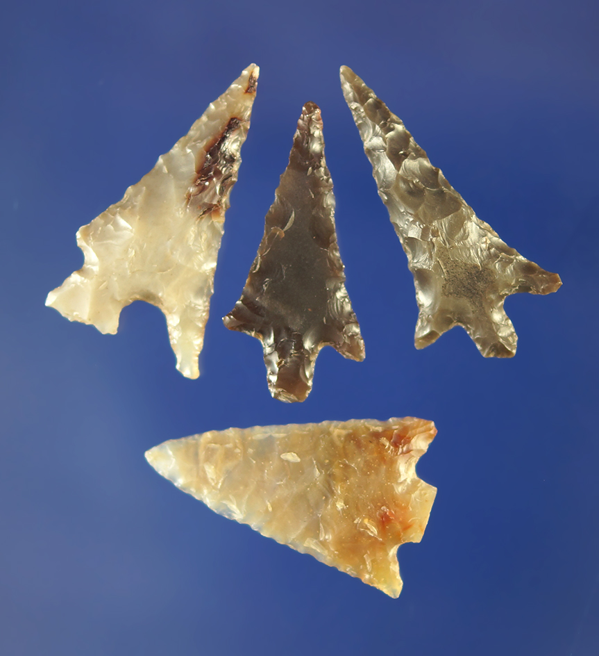 Set of four Gempoints, largest is 1".    Columbia River.