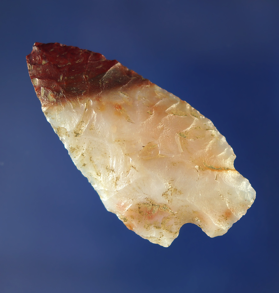 1 15/16" Merrybell made from semi translucent multicolored material.    Columbia River.