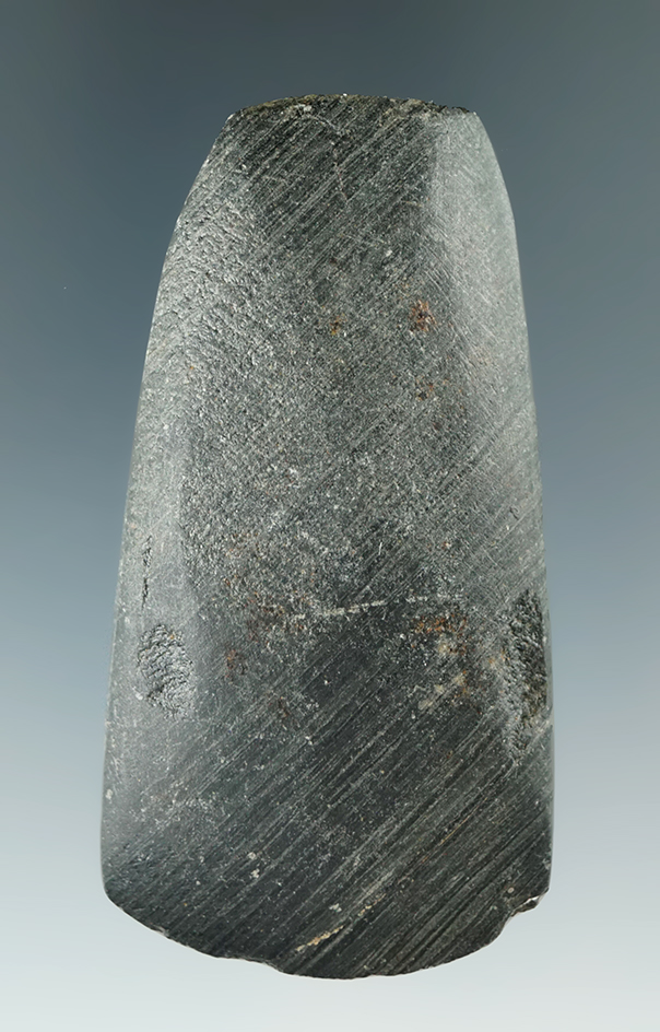 2 3/4" Fine and rare Adena Adze found in Ross Co., Ohio. Ex. Gilbert Dilley collection.