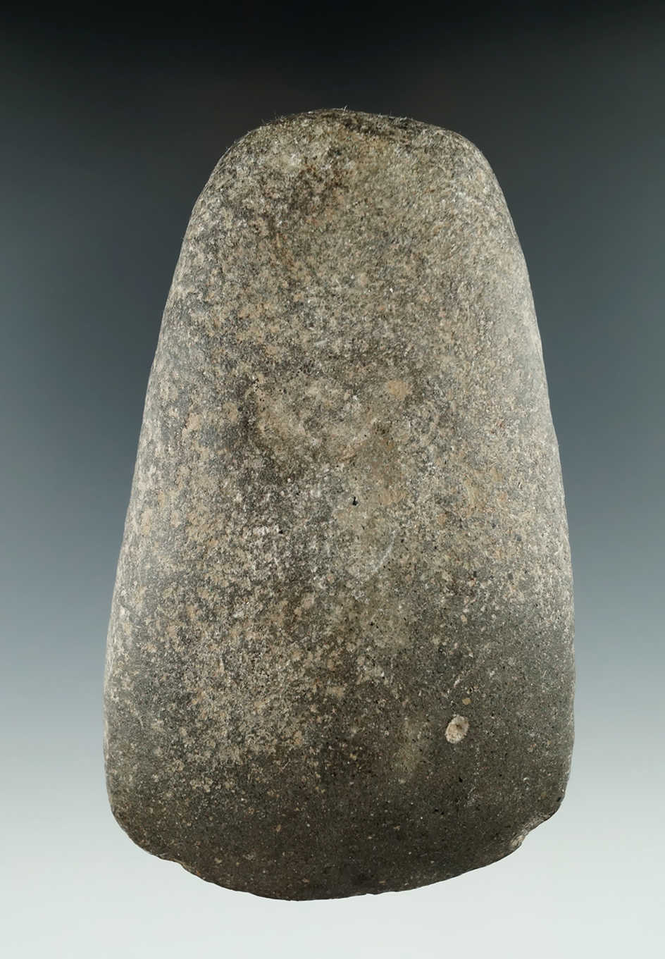 4 3/4" Hardstone Celt with good use polish to the bit area found in Ohio.