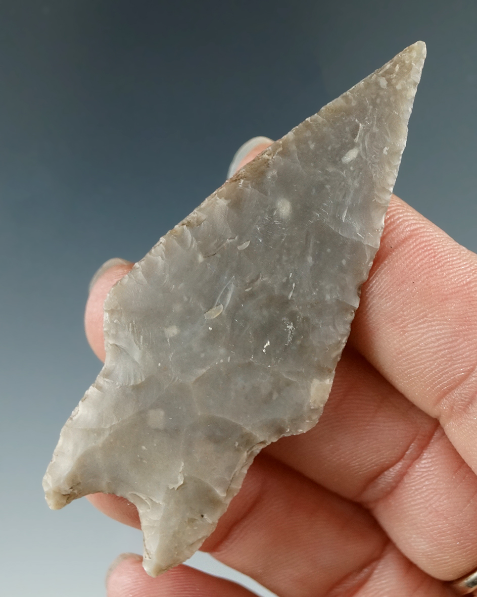 Nicely flaked 2 11/16" Pedernales found in Texas.