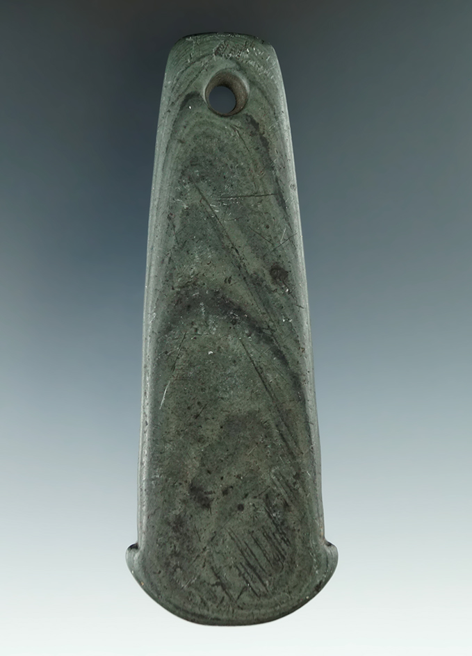 4 1/8" Adena Anchor Pendant found in Wilkesville Twp., in Vinton Co., Ohio. Ex. Charlie McKean.