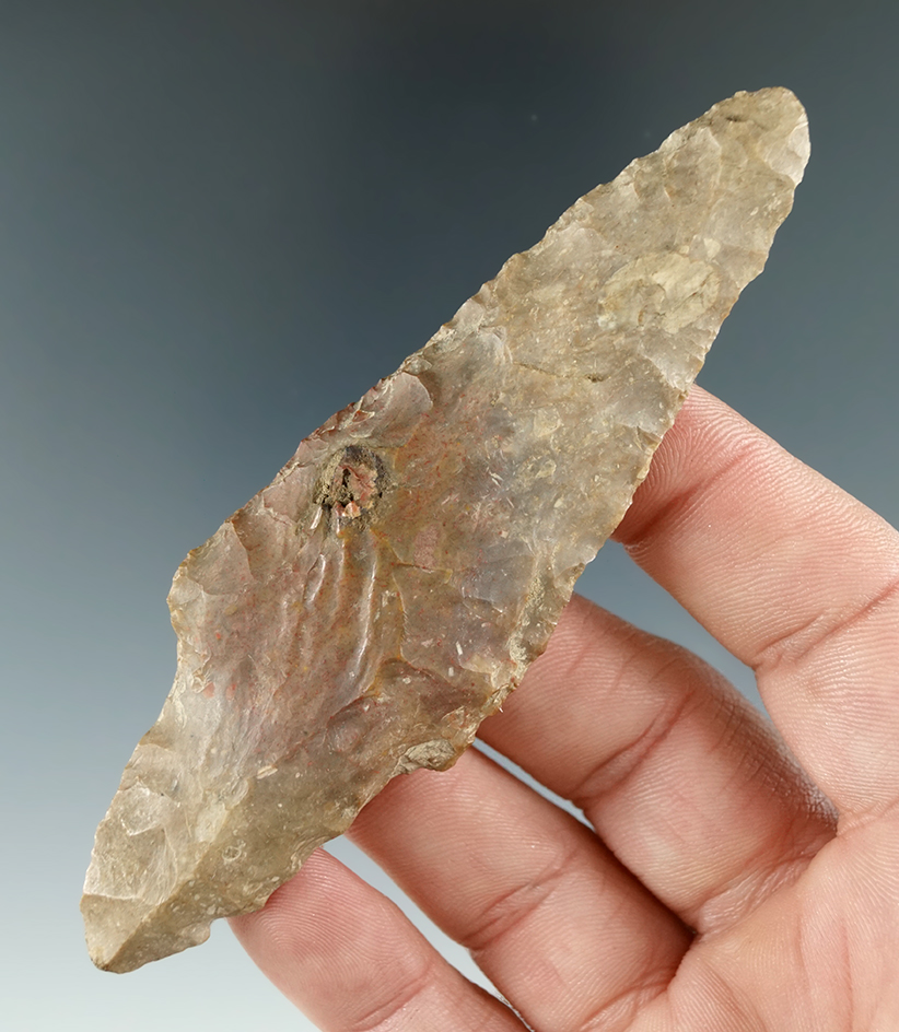 4" Adena made from Boyles Chert found in Kentucky.