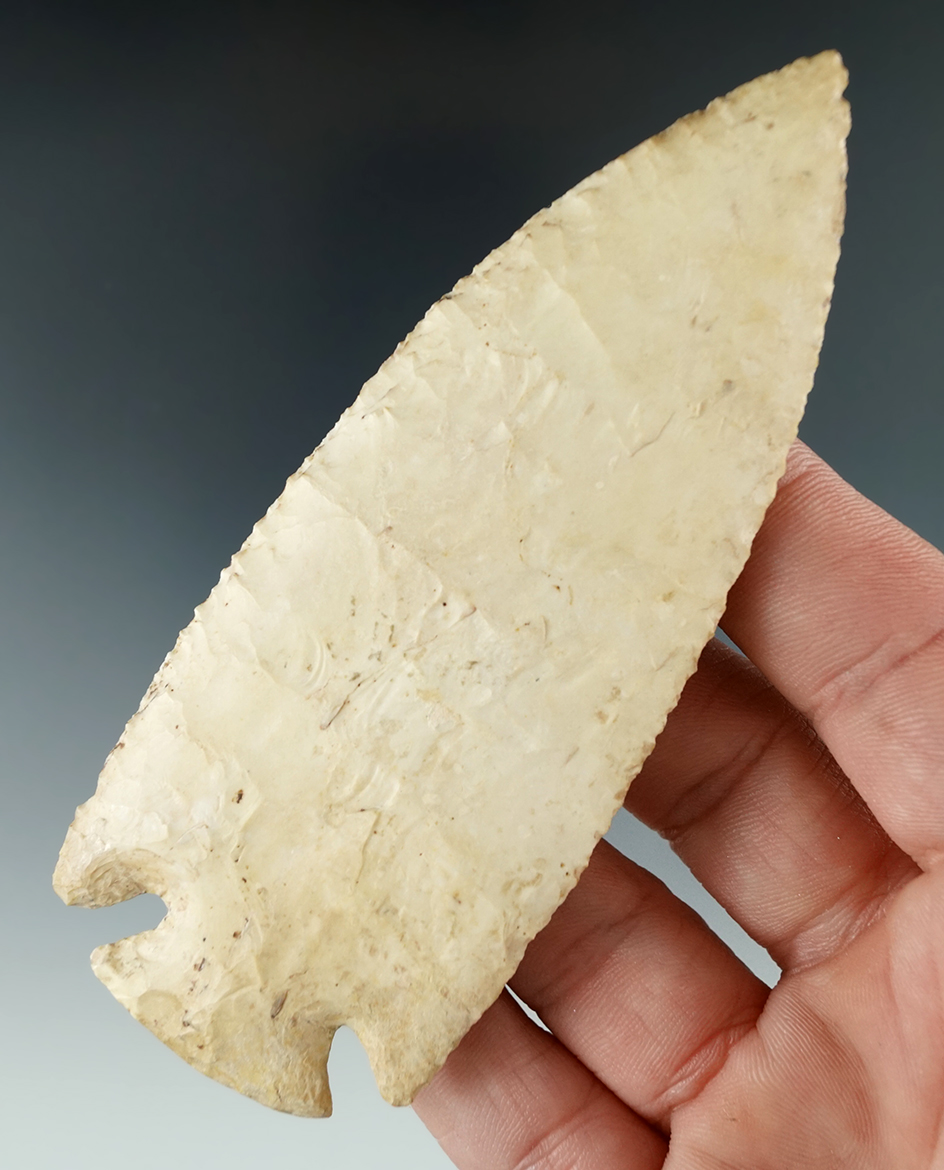 4 3/16" Dovetail - restoration to the lower ends of both ears and one corner of the base - COA.