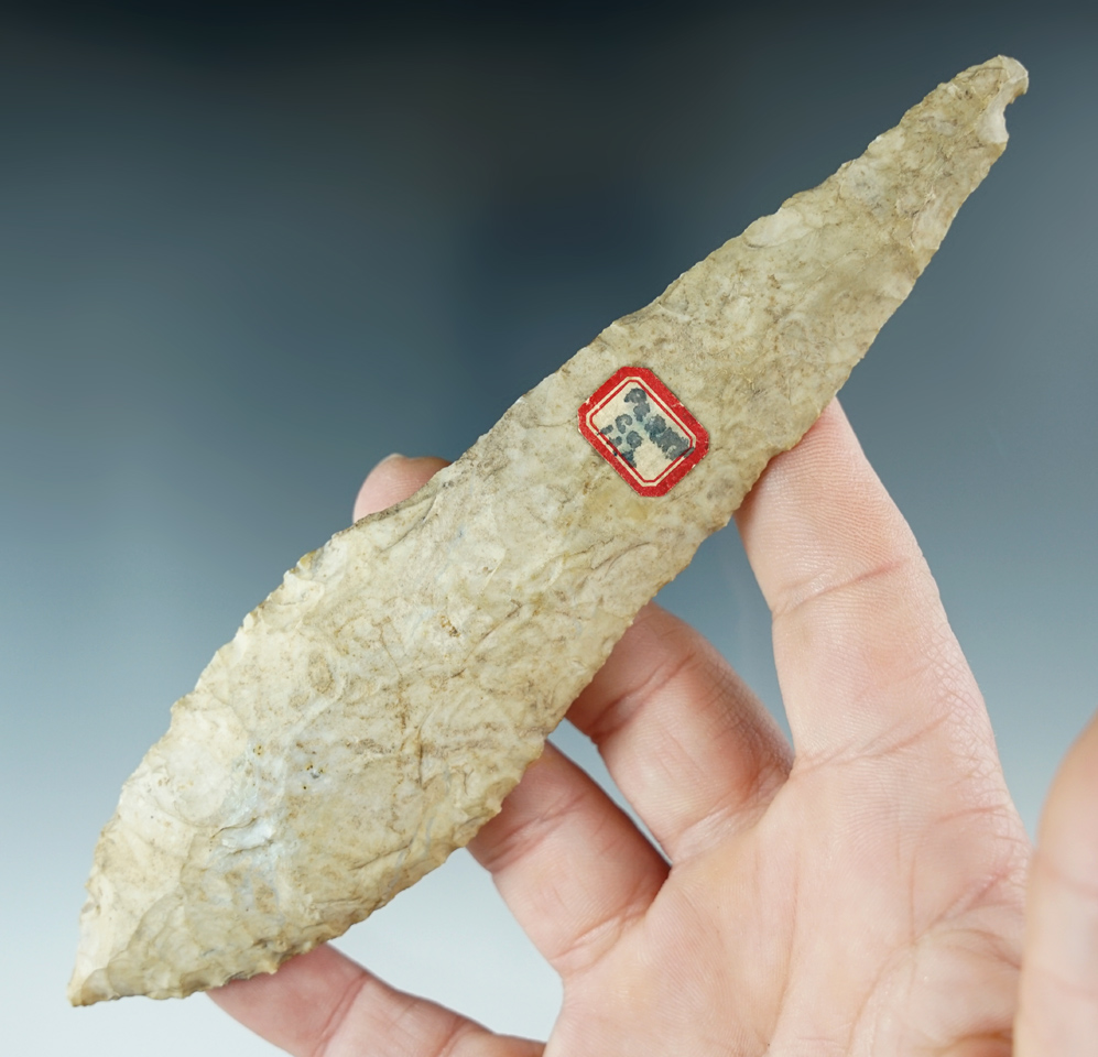 Large 6 3/16" Bi-pointed knife found in Perry County Illinois.