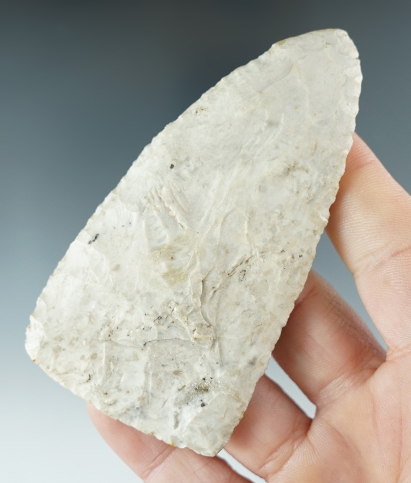 Well flaked 3 5/8" Flint blade found in Missouri.