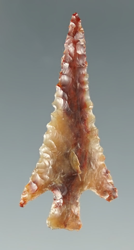 Exceptional flaking and style on this 1 7/16" Columbia Plateau found near Vantage WA.