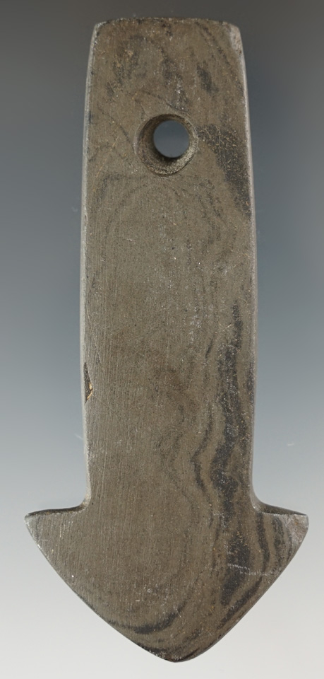 4" Adena Anchor Pendant found in Hancock Co., Ohio. Ex. Mick Vansteen Collection.