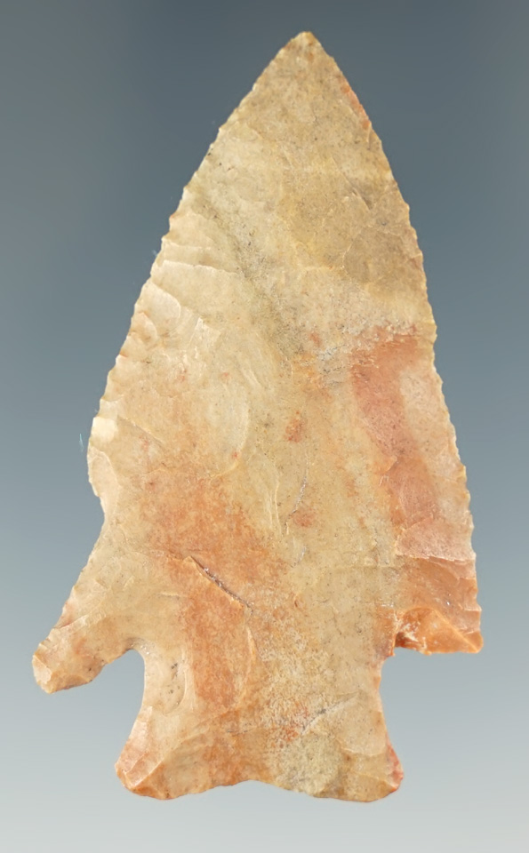 2 3/8" Cornernotch found in Tennessee made from Buffalo River chert.