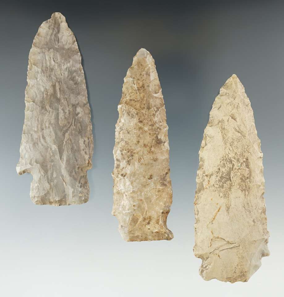 Set of three Indiana Flint knives, largest is 3 11/16".