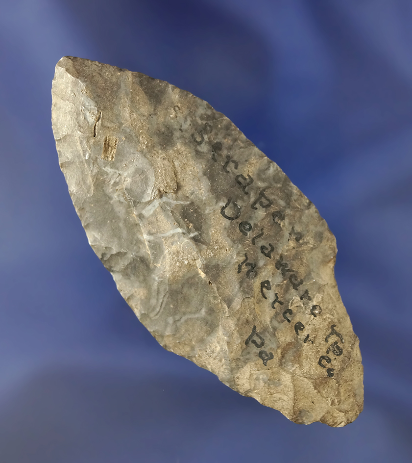 2 15/16" Adena - Coshocton Flint found in Columbiana Co.,  Ohio. Bennett COA.