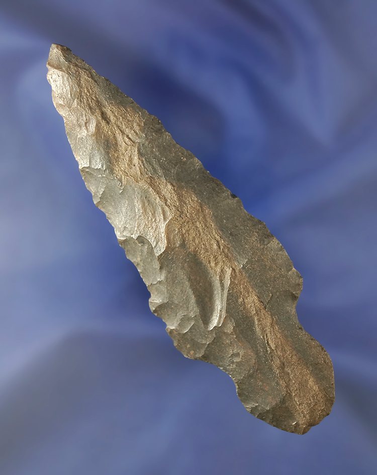 4 7/8" Turkeytail style Adena found in Kentucky. Bennett COA.