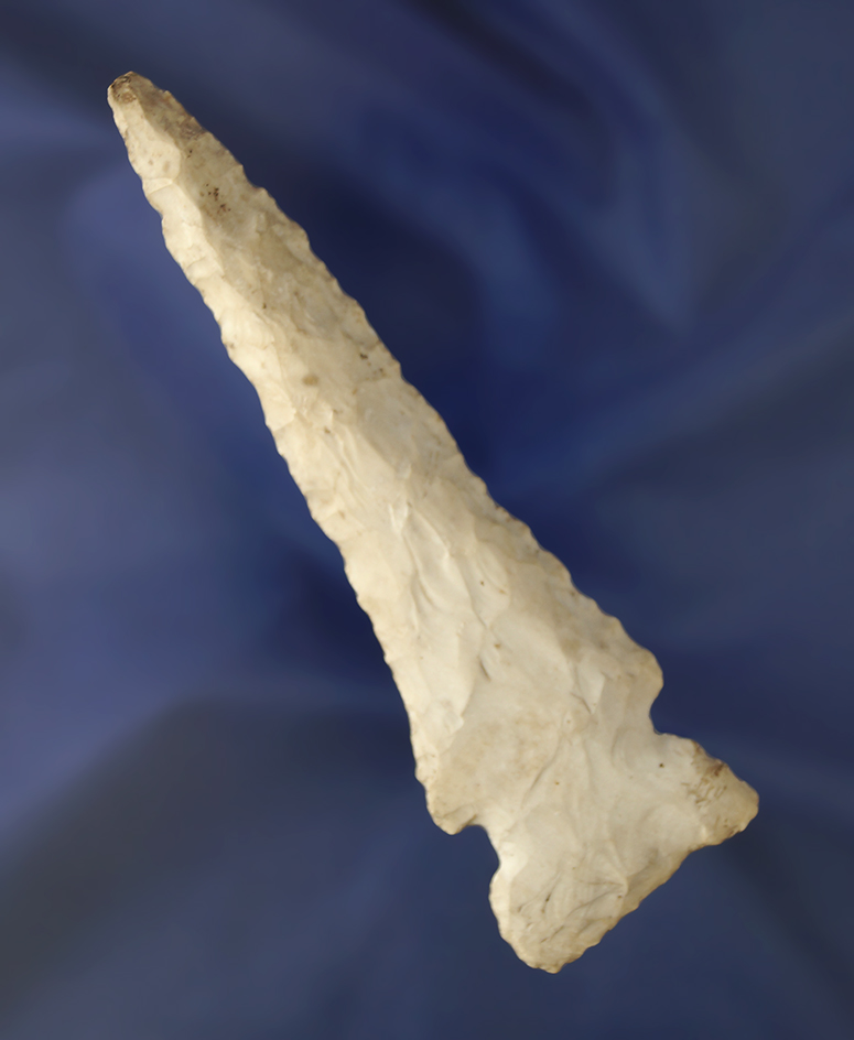 4 13/16" beveled Side Notch Knife found in Ohio. Ex. Col. Raymond Vietzen collection.