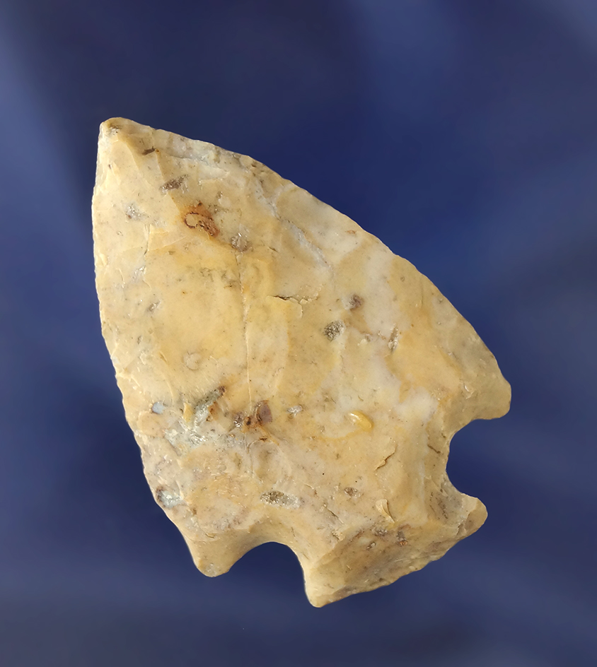 1 15/16" Tablerock/Bottleneck point made from Flint Ridge Flint found in Ohio.