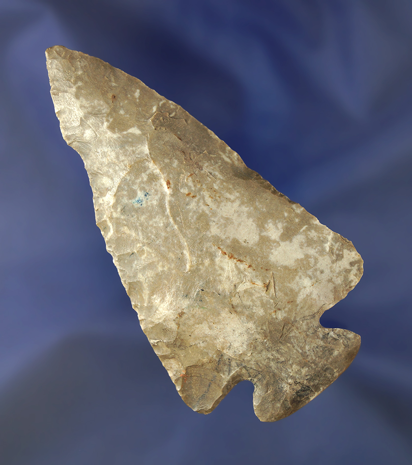 Very rare style! 3 3/4" Decatur with an un-fractured base- Adair Co.,  Kentucky.  Dickey COA.