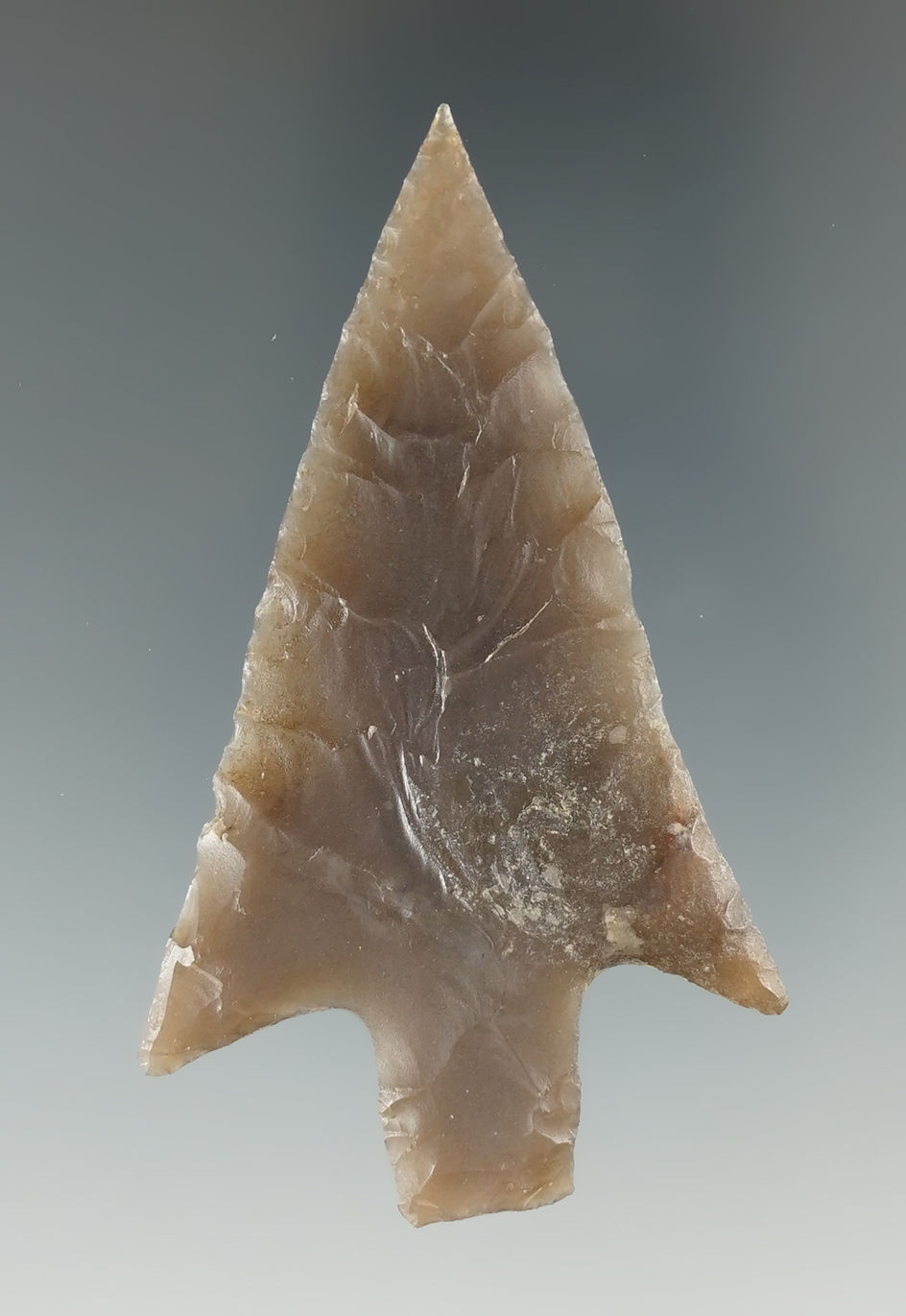 2 7/8" Langtry with restoration to one ear. Found in Central Texas. Rogers COA.