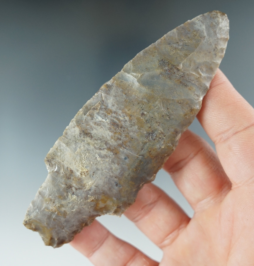 4 3/16" Adena made from attractive material, found in Kentucky. Ex. Richard Elder.