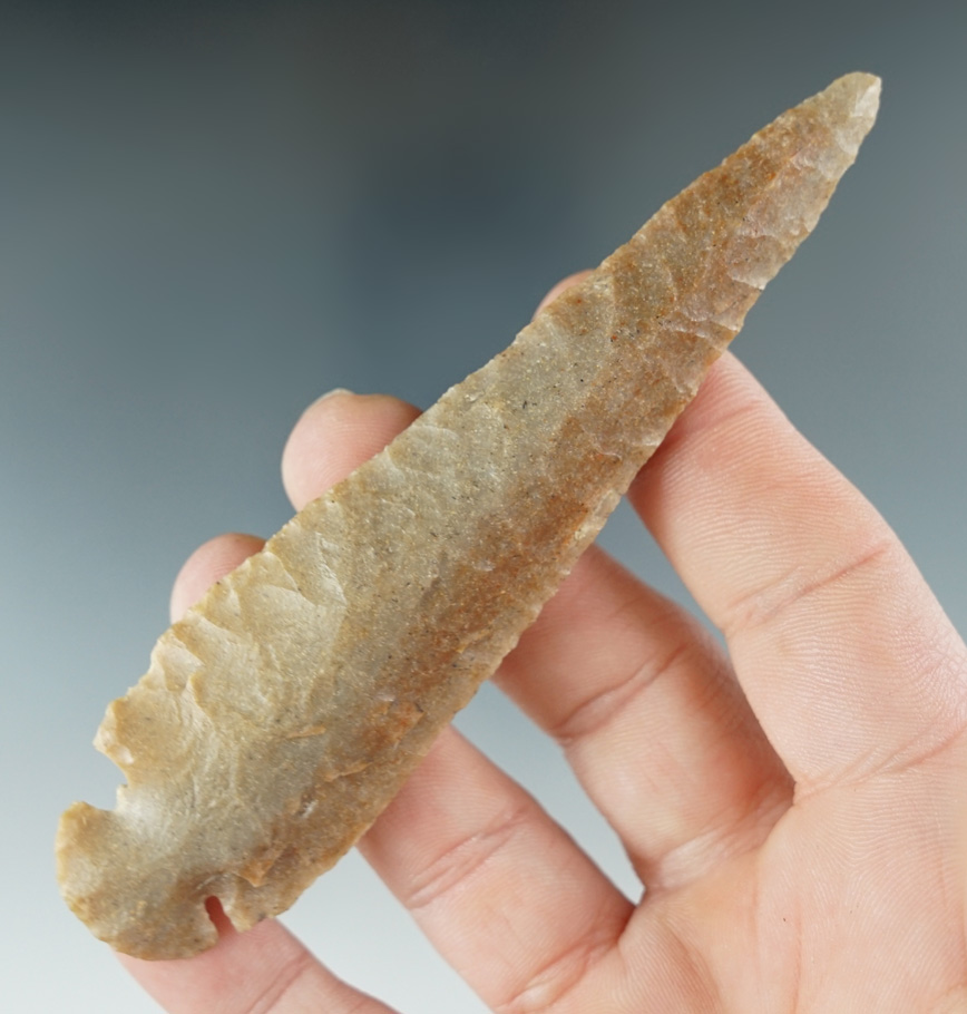 Nice! 4 5/8" Dovetail made from beautiful Parker Cave Flint found in Fayette Co., Kentucky.