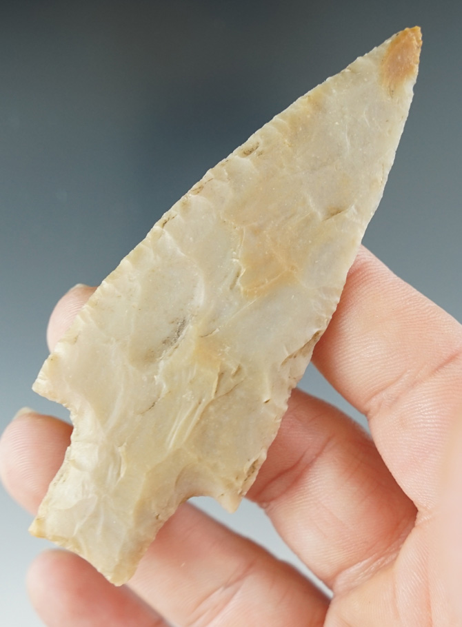 3 1/2" Pedernales found near Onion Creek, Travis Co., Texas. Comes with a Rogers COA.