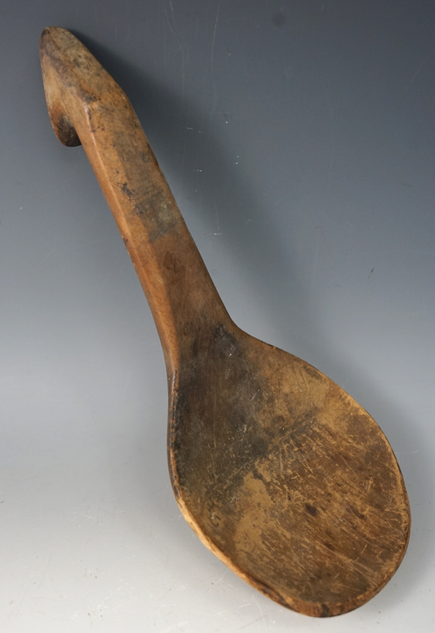 Vintage 10 1/2" Handcrafted Wooden Spoon/Ladle from New York.