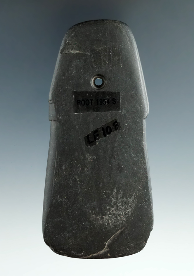 3 15/16" Flared Pendant made from Slate. Ex. Bill Tiell Collection.