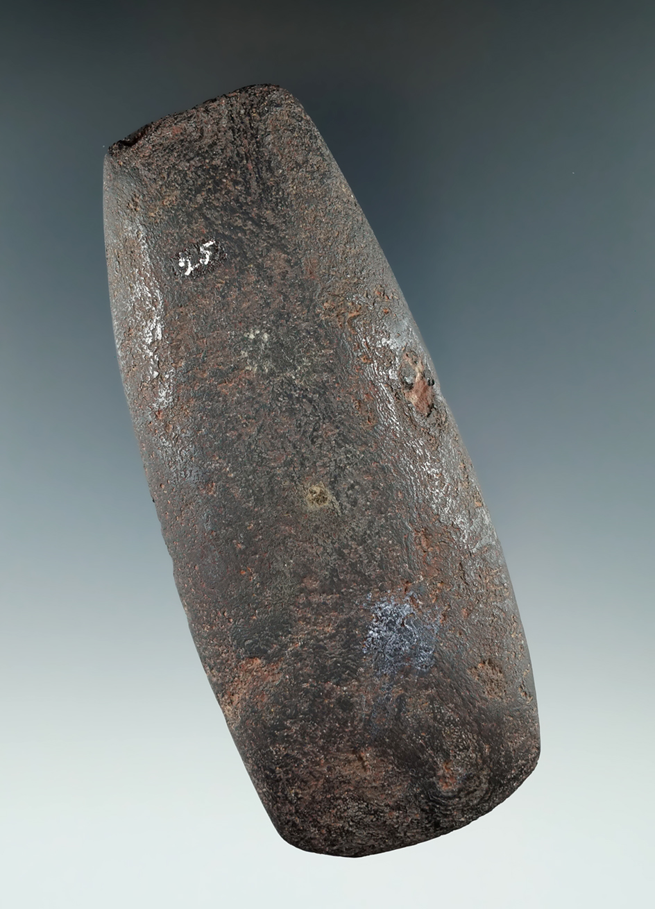 4 3/8" Hematite Celt that is very well patinated in good condition found in Scioto Co., Ohio.