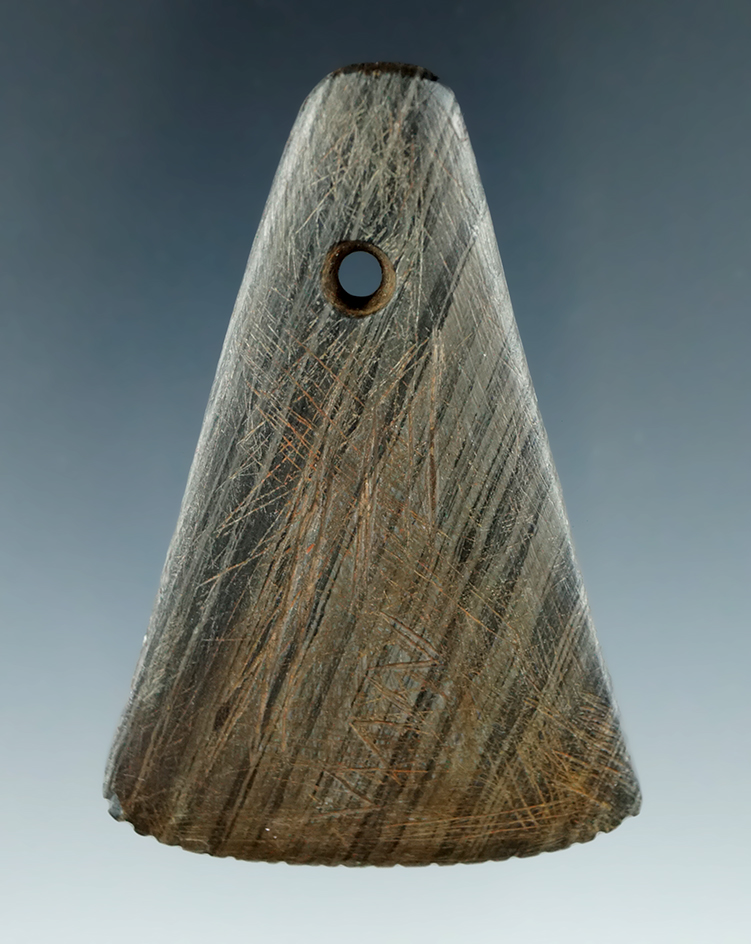 2 5/8" Fringed Mississippian Pendant that is engraved. Warren Co., Ohio. Pictured in Who's Who #10