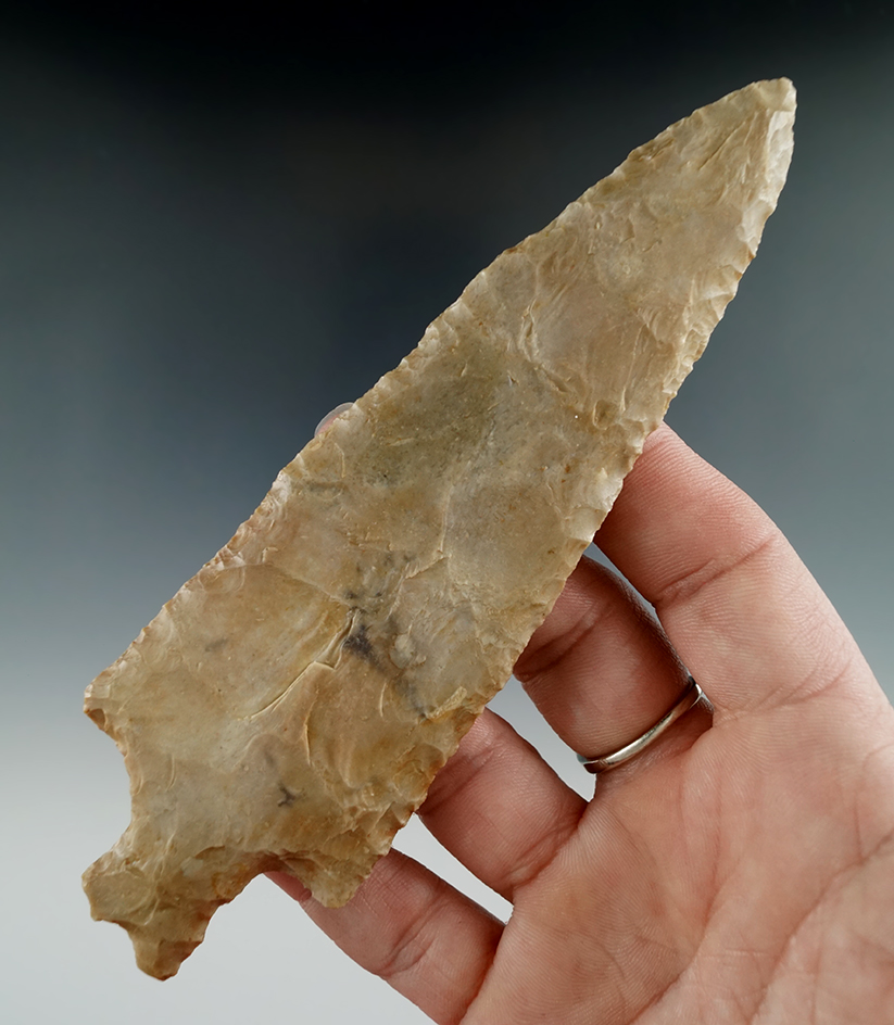 Large and well patinated 5 7/16" Uvalde found in Angelina Co., Texas by Dan Miller. COA.