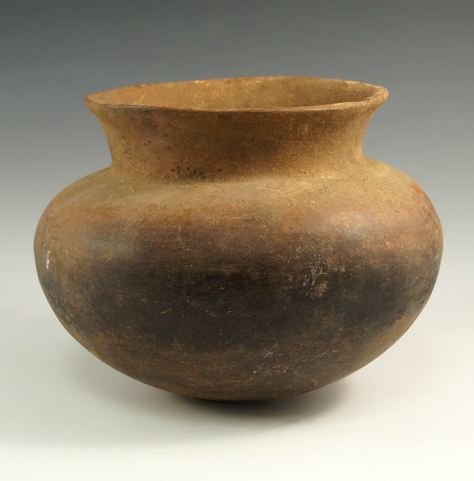 8" wide by 6 1/2" tall Pre-Columbian early Mayan Pottery Vessel.