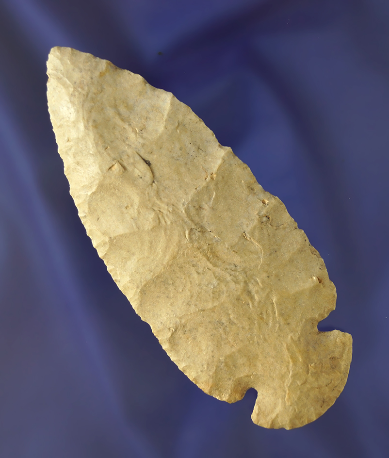 Well flaked 4 1/8" Dovetail that is nicely patinated found in Fayette Co., Ohio.