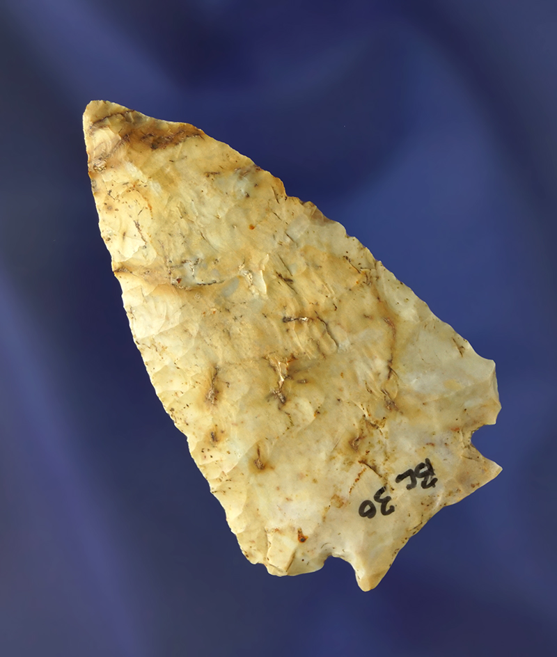2 5/8" Flint Ridge Flint fractured base Decatur found in Wayne Co., Ohio