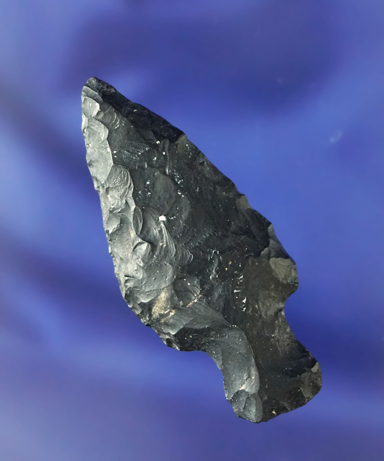 2 1/16" Coshocton Flint Stemmed Dart point found in Wood Co., Ohio.