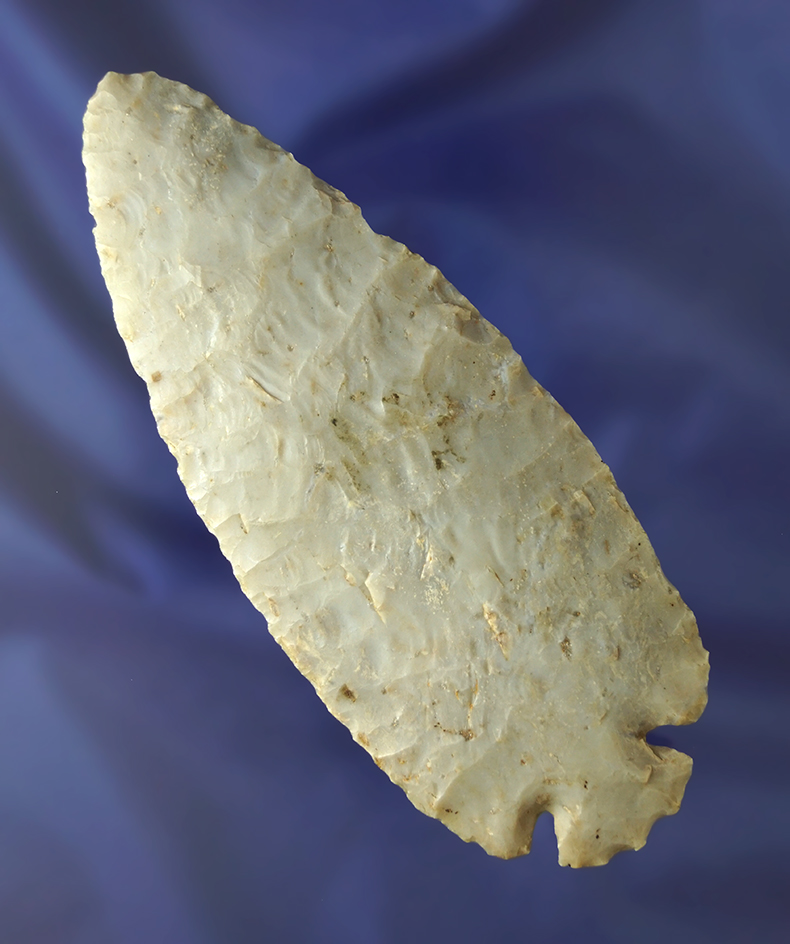 Nice Size! 4 7/8" Flint Ridge Flint Dovetail - central Ohio. Ex. Von Hilliard. Jerry Dickey COA.