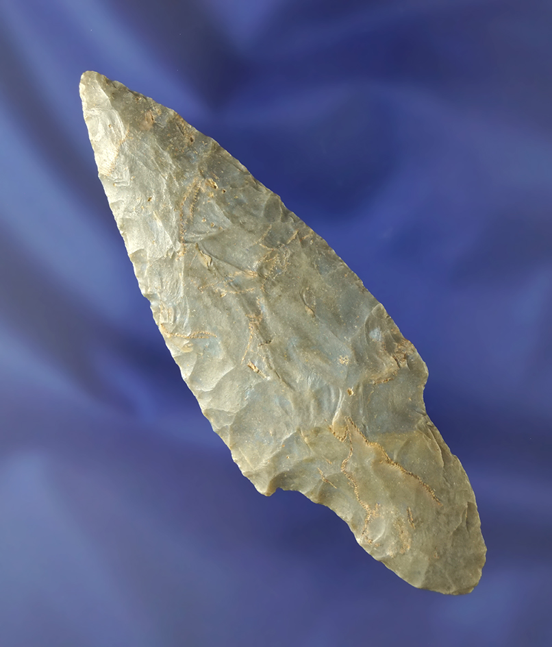 3 7/8" nicely styled Hornstone Adena found in Hamilton Co., Ohio. Bennett COA.