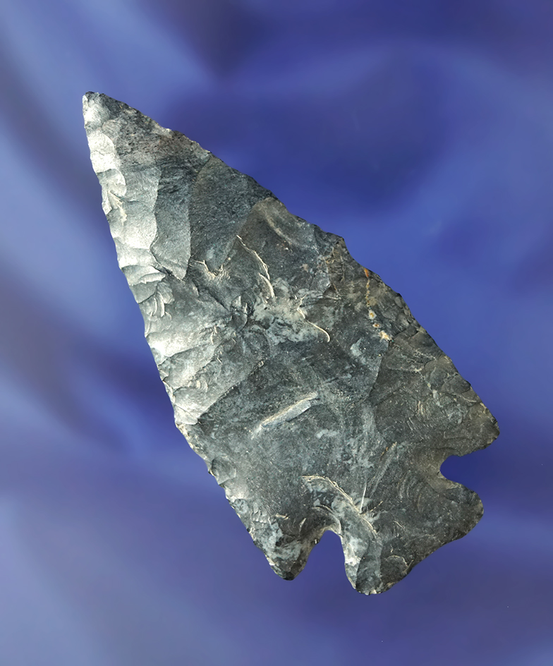 2 13/16" Pentagonal point made from Coshocton Flint found in Stark Co., Ohio. Bennett COA.