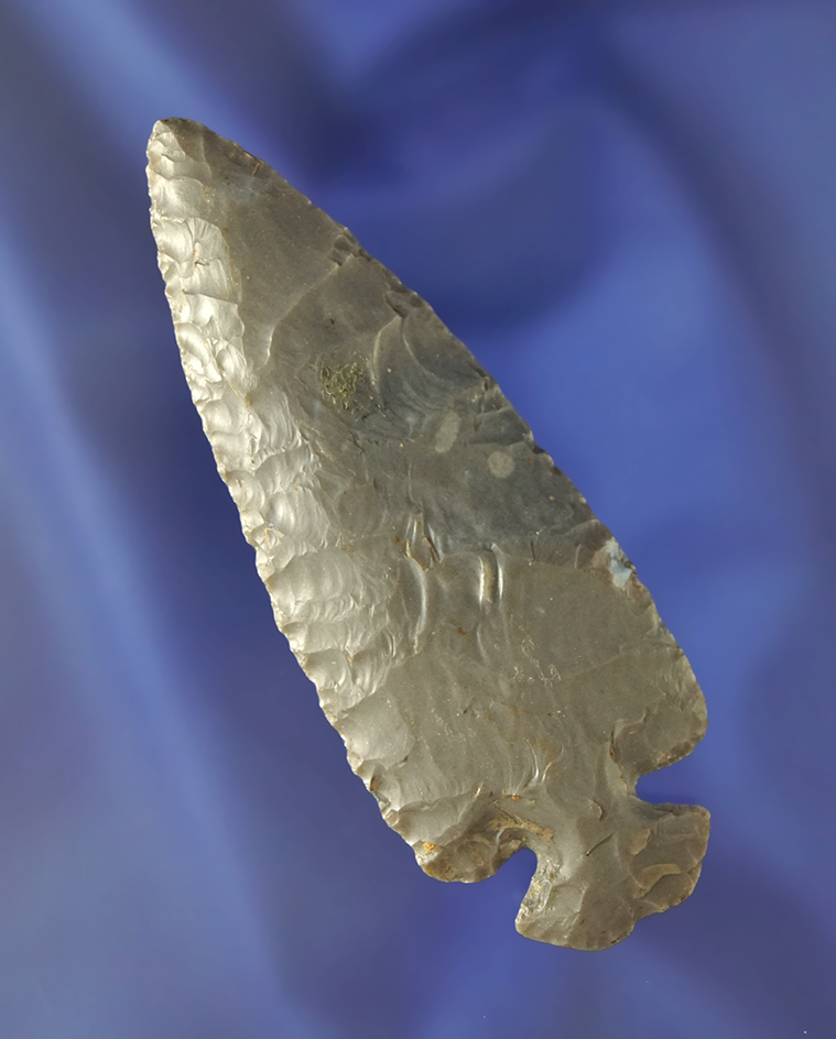 3 1/2" Dovetail made from Hornstone found in Kentucky. Ex. Von Hilliard. Jerry Dickey COA.