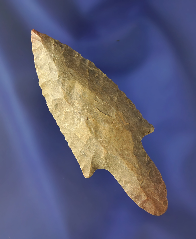 Excellent style on this 3 5/16" Long Stemmed  Adena found near Kentucky Lake.