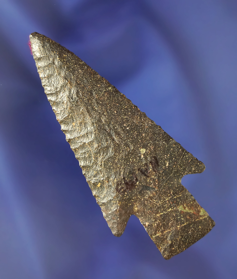 3 3/16" beautifully stemmed Hardin with a restored tip professionally done by Jim Beckman.