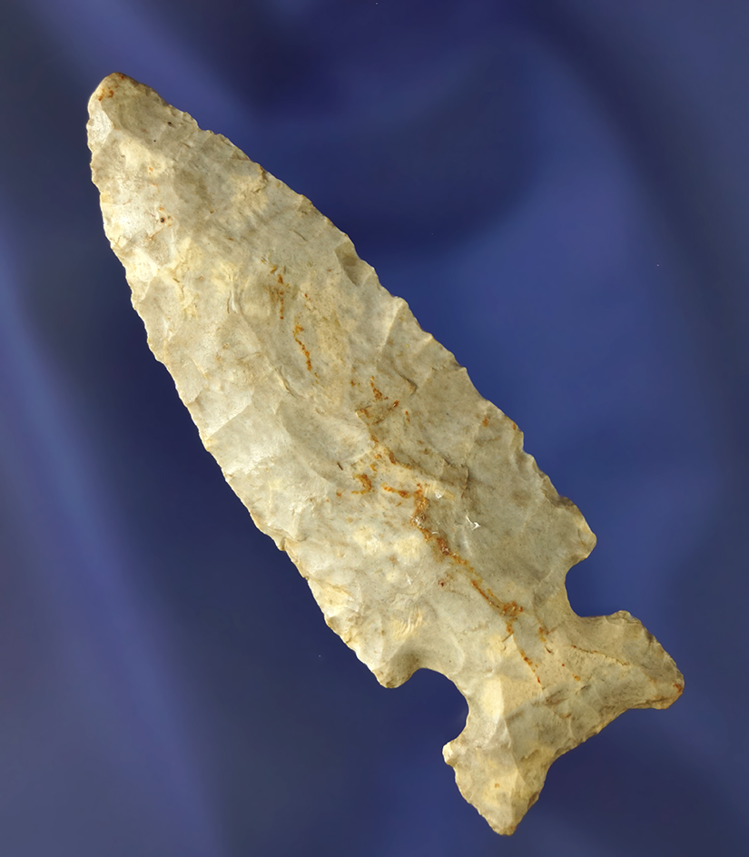 3 3/16" Big Sandy Sidenotch - Clark Co., Kentucky made from Fort Payne chert. Dickey COA.